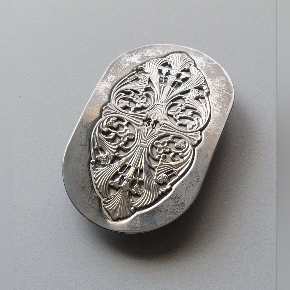 Vintage Nickle Plated Western Belt Buckle